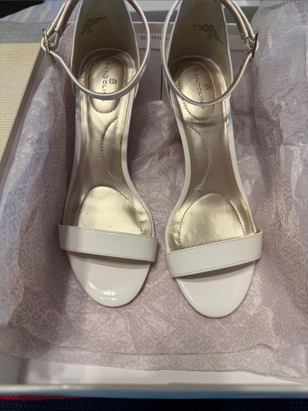 Bandolino Cream Ankle-Strap Dress Sandals